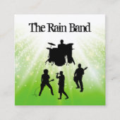 Rots en rolband voor hire vierkante visitekaartje (Voorkant)