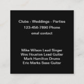 Rots en rolband voor hire vierkante visitekaartje (Achterkant)