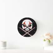 Rots- en rolklok Zware metalen trommelwandklok Ronde Klok (Huis)