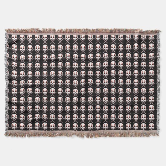 Rots- en rollenwand Zware metalen drummer Throw Deken (Voorkant)