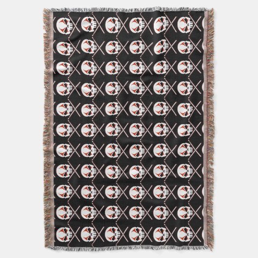 Rots- en rollenwand Zware metalen drummer Throw Deken (Voorkant Verticaal)