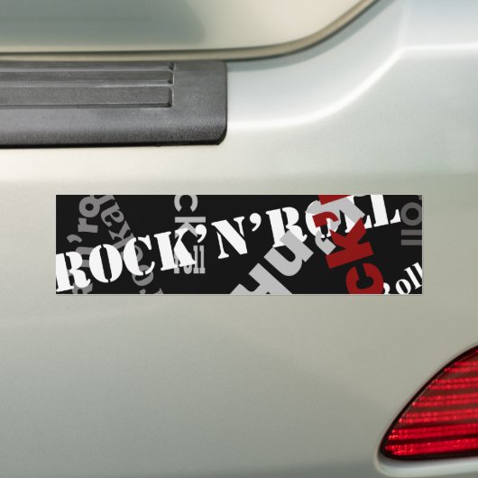 rots- en roltypografie bumpersticker (Op auto)