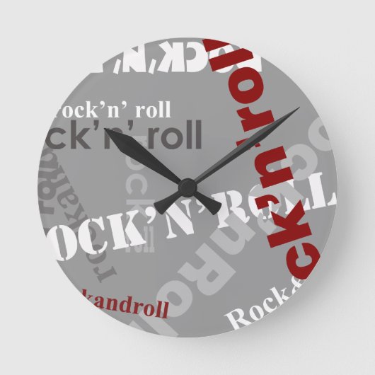 rots- en roltypografie ronde klok (Voorkant)