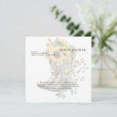 Rots en zonnebloemen Modern Vrijgezellenfeest Kaart (Staand voorkant)