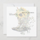 Rots en zonnebloemen Modern Vrijgezellenfeest Kaart (Voorkant)