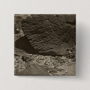 Rots, gehakt door het drijven van zand, Grand Wash Vierkante Button 5,1 Cm