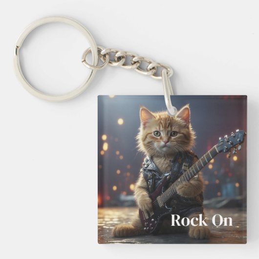 Rots Kat Sleutelhanger (voorkant)