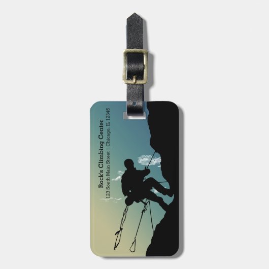 Rots klimmen bagagelabel (Voorkant verticaal)