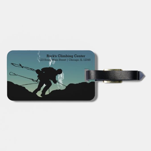 Rots klimmen bagagelabel (Achterkant horizontaal)