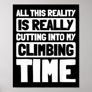 Rots klimmen berg Boulderen bergbeklimmer klim Poster