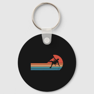 Rots klimmen Bergwandelen Boulderen Retro Sleutelhanger