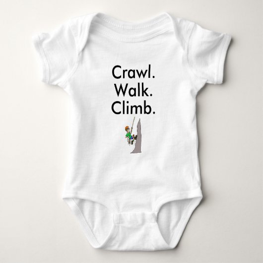 Rots klimmen cadeau voor pasgeboren, Wandelen Romper (Voorkant)