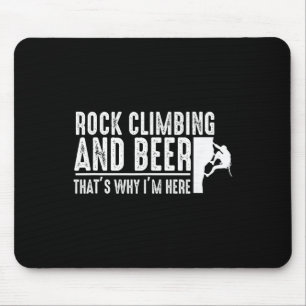 Rots klimmen en bier - Bouldering Rots klimmer Muismat