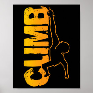 Rots klimmen Funny Bouldering enthousiastelingen v Poster