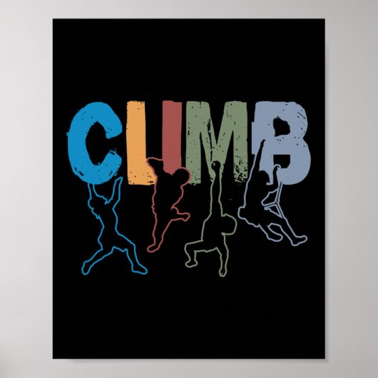 Rots klimmen grappige Bouldering enthousiastelinge Poster (Voorkant)