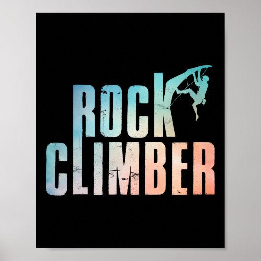 Rots klimmen grappige Bouldering enthousiastelinge Poster (Voorkant)