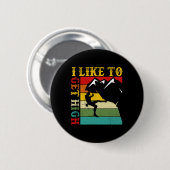 Rots klimmen ik graag hoge berg indoor ronde button 5,7 cm (Voorkant /achterkant)