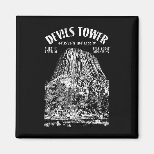 Rots klimmen klimmer Devils Tower Bear Lodge Klim Magneet (Voorkant)
