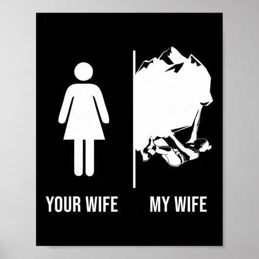 Rots klimmen klimmer je vrouw mijn vrouw poster (Voorkant)