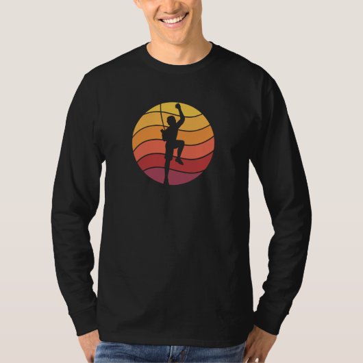 Rots klimmen klimmer retro t-shirt (Voorkant)