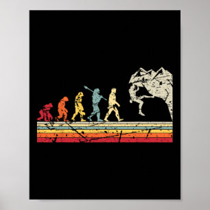 Rots klimmen Menselijke evolutie Vintage klimmer _ Poster