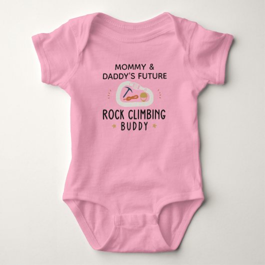 Rots klimmen - Papa's toekomstige rotsklimbuddy Romper (Voorkant)