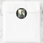 Rots klimmen Post Apocalyptische Milieuvervuiling Ronde Sticker (Tas)