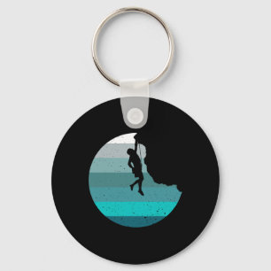 Rots klimmen Retro Boulderen Klimmer Vintage Stijl Sleutelhanger