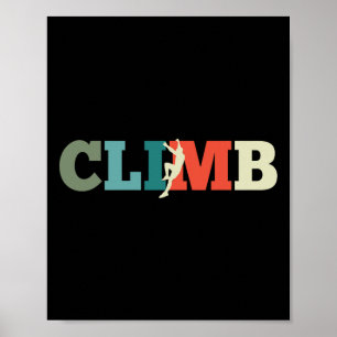 Rots klimmen Retro Geschenk  Poster