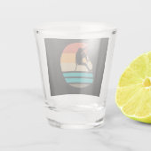 Rots klimmen Retro klimmer Shot Glas (Achterkant)