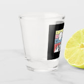 Rots klimmen Retro Vintage Shot Glas (Links)