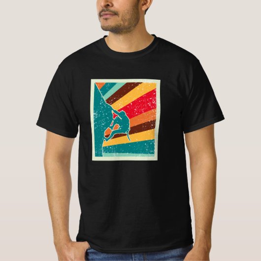 Rots klimmen Retro Vintage T-shirt (Voorkant)