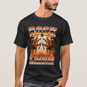 Rots klimmen Rots klimmer Bouldering Skelet 90s T-shirt