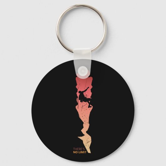 Rots klimmen - Silhouet van een klimmer Sleutelhanger (Voorkant)