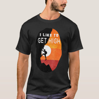 Rots klimmen Vintage klimmer Bouldering T-shirt
