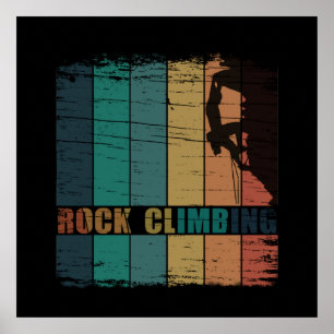 Rots klimmen vintage klimmer poster