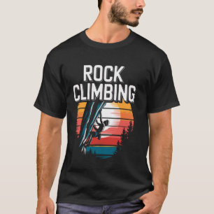Rots klimmen Vintage zonsondergang klimmer Buiten T-shirt