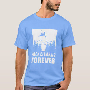 Rots klimmen voor altijd professioneel klimmer cad t-shirt