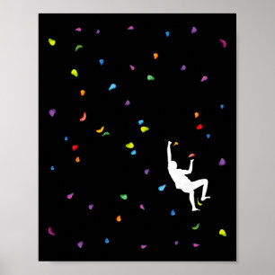 Rots klimmen Vrij klimmen Extreme sporten Boulder Poster