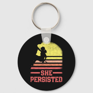 Rots klimmen vrouwelijke klimmer silhouet retro zi sleutelhanger