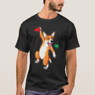 Rots klimmende Corgi hond klimmer Bouldering Puppy T-shirt