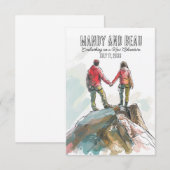 Rots klimmer huwelijk, Buitengetrouwd  Save The Date (Voorkant / Achterkant)