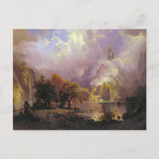 Rots landschap in de bergen door Albert Bierstadt Briefkaart