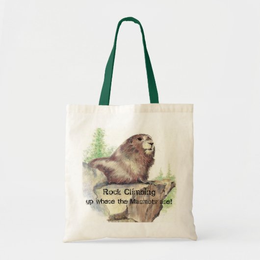 Rots, omhoog waar de marmots zijn, citaat tote bag (Voorkant)