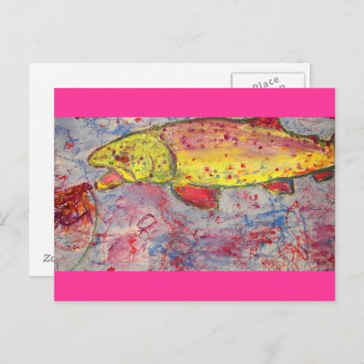 rots op regenbogen briefkaart (Voorkant / Achterkant)