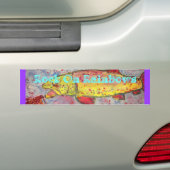 rots op regenbogen bumpersticker (Op auto)
