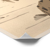 Rots op Titan, een maan van Saturnus Poster (Hoek)