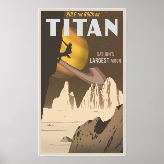 Rots op Titan, een maan van Saturnus Poster (Voorkant)