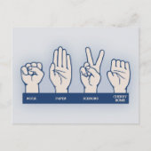 Rots, papier, schaar, kersenbom briefkaart (Voorkant)