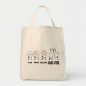 Rots, papier, schaar, moordwanten! tote bag (Voorkant)